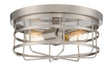 Designers Fountain - 1264-SP - Two Light Flushmount - Tanner - Satin Platinum