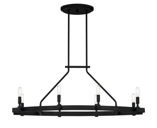 Designers Fountain - 92538-BK - Eight Light Linear Chandelier - Fiora - Black