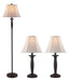 Trans Globe Imports - RTL-9068 BK - Floor Lamp and Two Table Lamps - Black