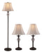 Trans Globe Imports - RTL-9071 BK - Floor Lamp and Two Table Lamps - Black