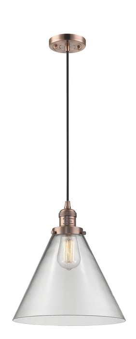 Innovations - 201C-AC-G42-L-LED - LED Mini Pendant - Franklin Restoration - Antique Copper