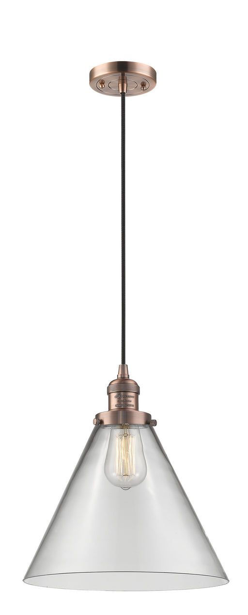 Innovations - 201C-AC-G42-L-LED - LED Mini Pendant - Franklin Restoration - Antique Copper