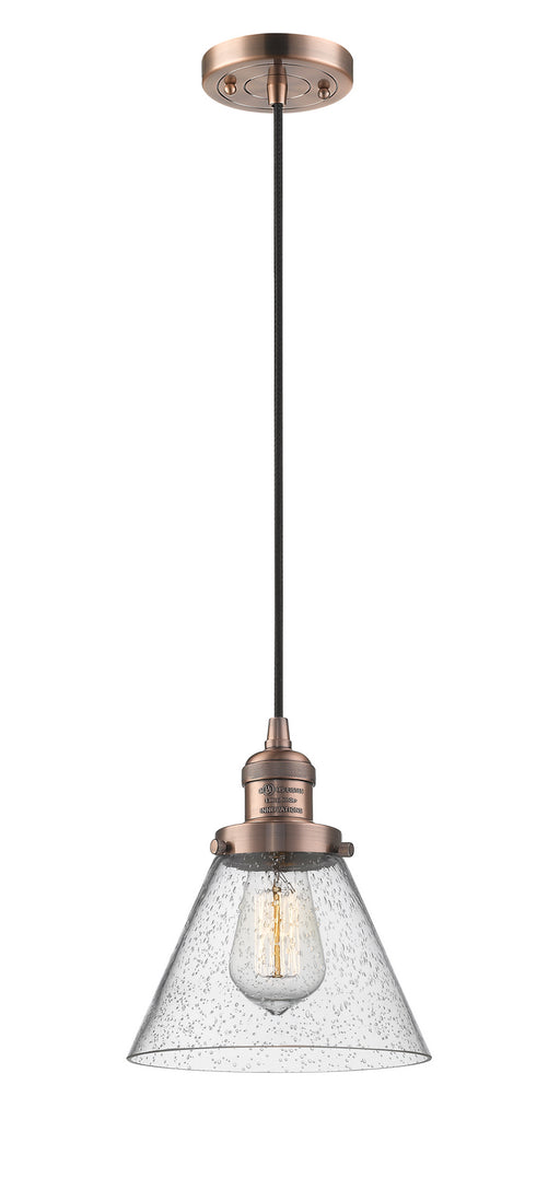 Innovations - 201C-AC-G44 - One Light Mini Pendant - Franklin Restoration - Antique Copper