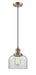 Innovations - 201C-AC-G72-LED - LED Mini Pendant - Franklin Restoration - Antique Copper