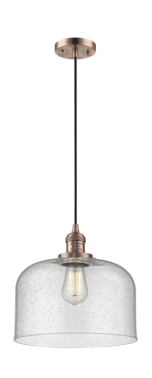 Innovations - 201C-AC-G74-L - One Light Mini Pendant - Franklin Restoration - Antique Copper