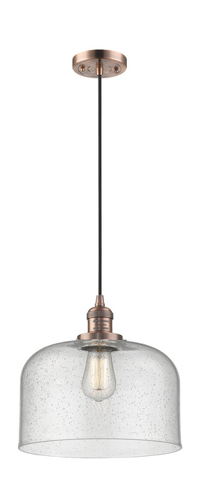 Innovations - 201C-AC-G74-L-LED - LED Mini Pendant - Franklin Restoration - Antique Copper