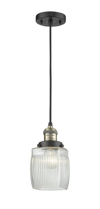 Innovations - 201C-BAB-G302 - One Light Mini Pendant - Franklin Restoration - Black Antique Brass