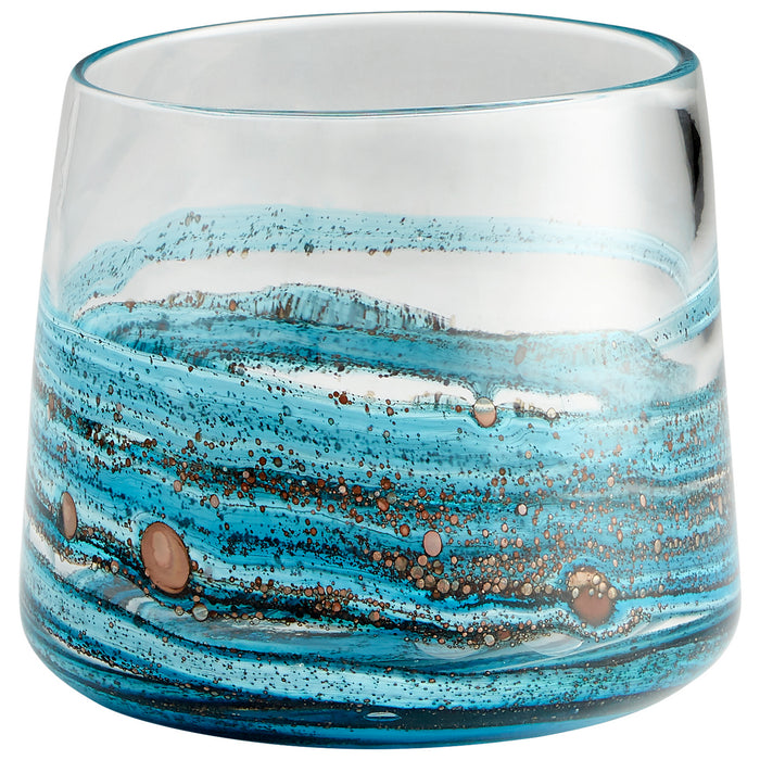 Cyan - 09984 - Vase - Blue//Gold Dust