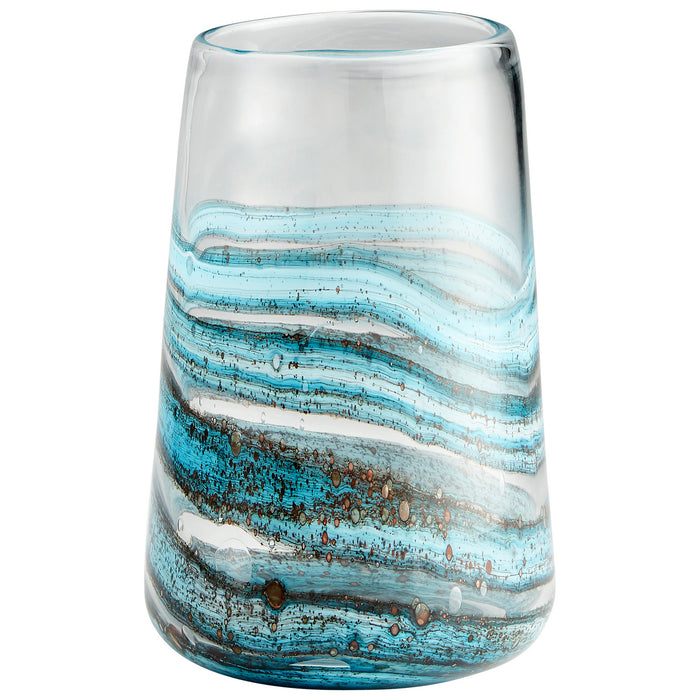 Cyan - 09986 - Vase - Blue//Gold Dust