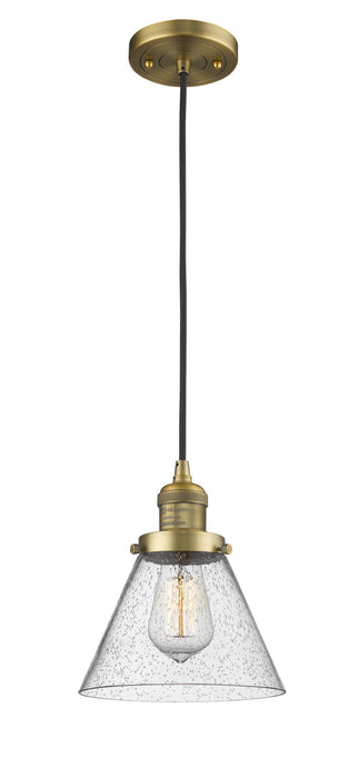 Innovations - 201C-BB-G44-LED - LED Mini Pendant - Franklin Restoration - Brushed Brass