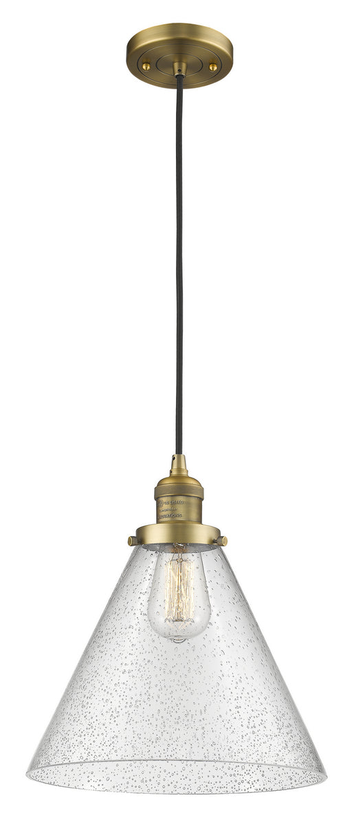Innovations - 201C-BB-G44-L-LED - LED Mini Pendant - Franklin Restoration - Brushed Brass