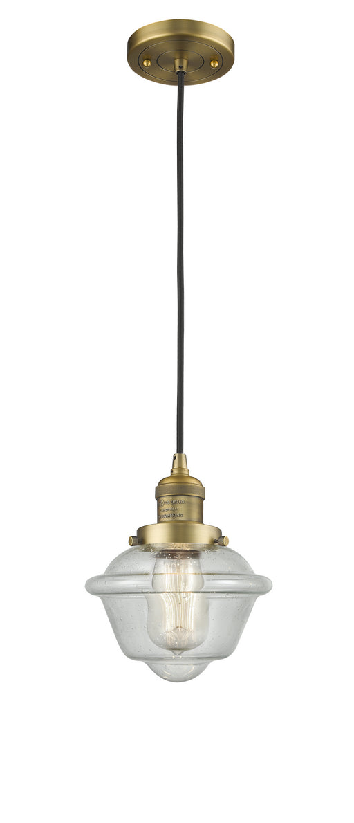 Innovations - 201C-BB-G534-LED - LED Mini Pendant - Franklin Restoration - Brushed Brass