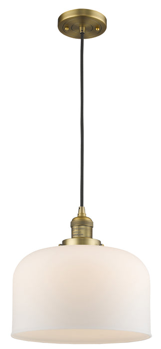 Innovations - 201C-BB-G71-L - One Light Mini Pendant - Franklin Restoration - Brushed Brass