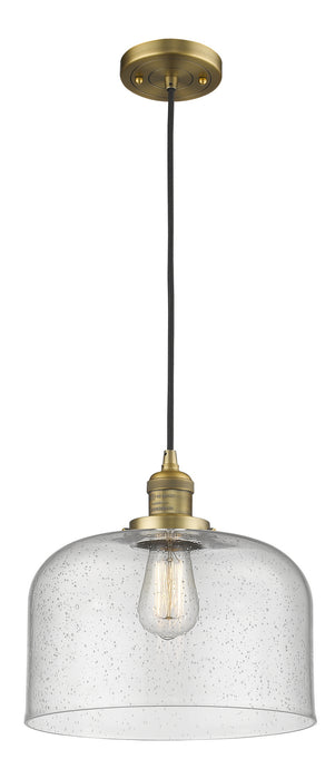 Innovations - 201C-BB-G74-L - One Light Mini Pendant - Franklin Restoration - Brushed Brass