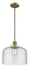 Innovations - 201C-BB-G74-L - One Light Mini Pendant - Franklin Restoration - Brushed Brass