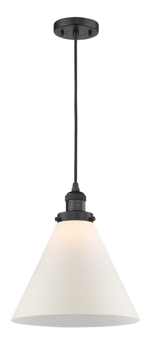 Innovations - 201C-BK-G41-L-LED - LED Mini Pendant - Franklin Restoration - Matte Black