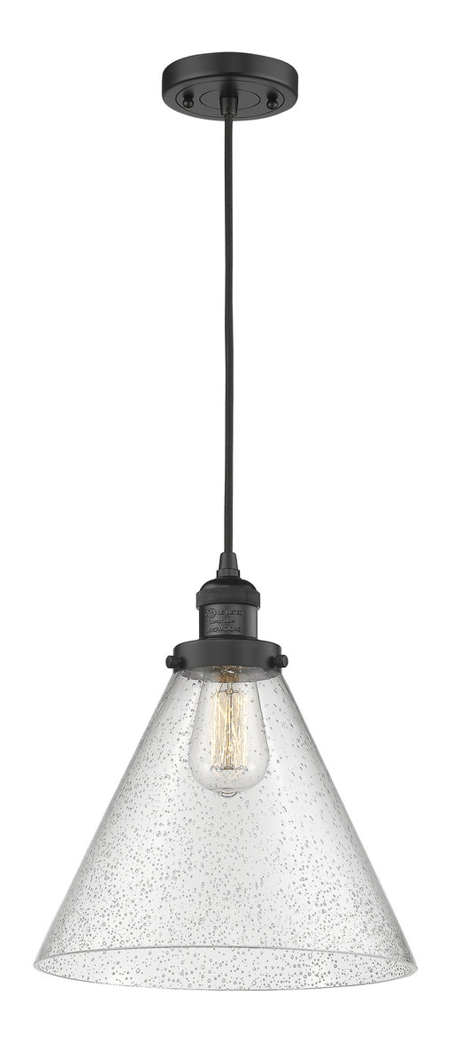 Innovations - 201C-BK-G44-L - One Light Mini Pendant - Franklin Restoration - Matte Black