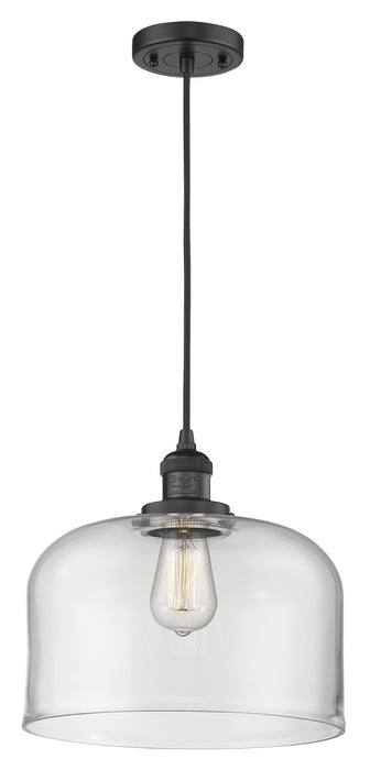 Innovations - 201C-BK-G72-L - One Light Mini Pendant - Franklin Restoration - Matte Black