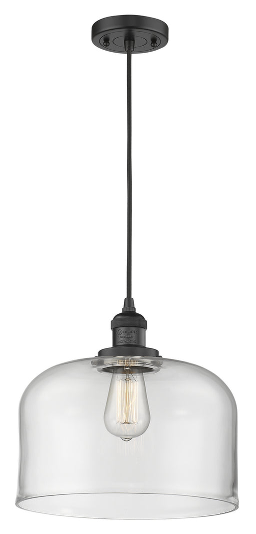 Innovations - 201C-BK-G72-L - One Light Mini Pendant - Franklin Restoration - Matte Black