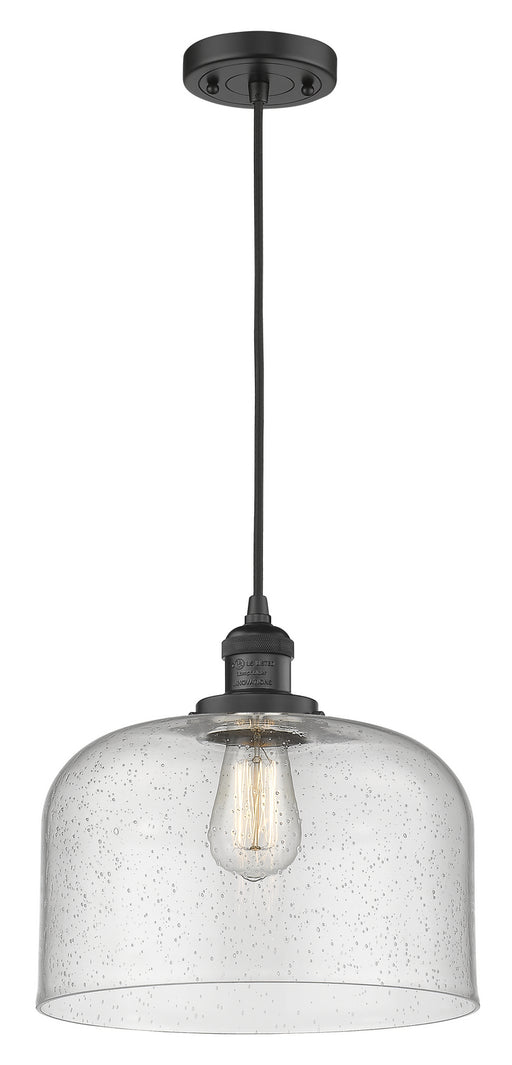 Innovations - 201C-BK-G74-L - One Light Mini Pendant - Franklin Restoration - Matte Black