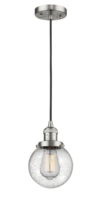 Innovations - 201C-SN-G204-6 - One Light Mini Pendant - Franklin Restoration - Brushed Satin Nickel