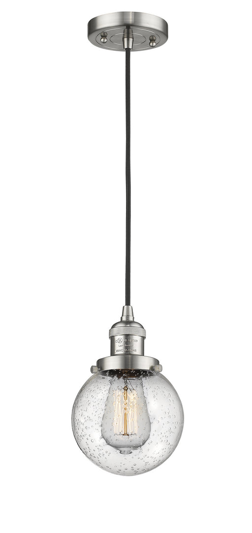 Innovations - 201C-SN-G204-6 - One Light Mini Pendant - Franklin Restoration - Brushed Satin Nickel