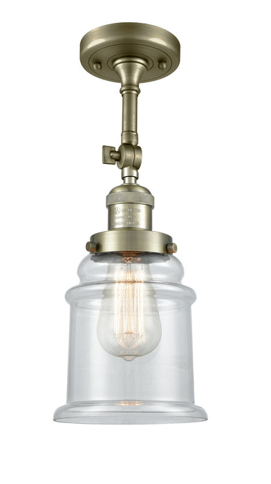 Innovations - 201F-AB-G182 - One Light Semi-Flush Mount - Franklin Restoration - Antique Brass