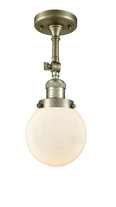 Innovations - 201F-AB-G201-6 - One Light Semi-Flush Mount - Franklin Restoration - Antique Brass