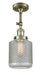 Innovations - 201F-AB-G262 - One Light Semi-Flush Mount - Franklin Restoration - Antique Brass