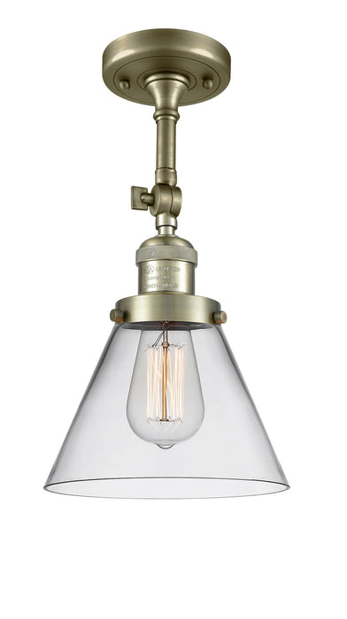 Innovations - 201F-AB-G42 - One Light Semi-Flush Mount - Franklin Restoration - Antique Brass