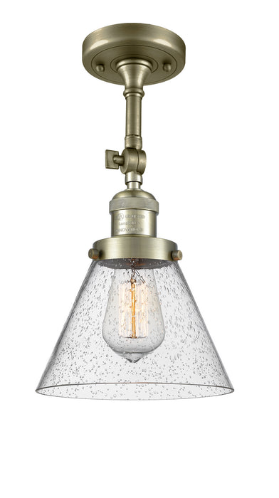 Innovations - 201F-AB-G44 - One Light Semi-Flush Mount - Franklin Restoration - Antique Brass