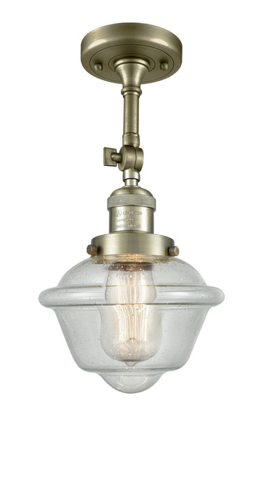 Innovations - 201F-AB-G534 - One Light Semi-Flush Mount - Franklin Restoration - Antique Brass