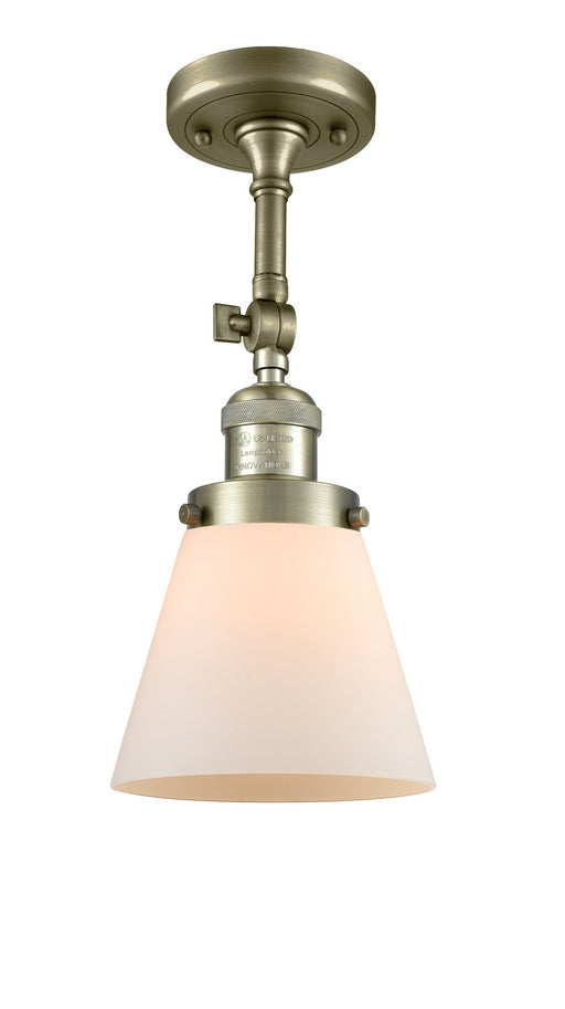 Innovations - 201F-AB-G61 - One Light Semi-Flush Mount - Franklin Restoration - Antique Brass