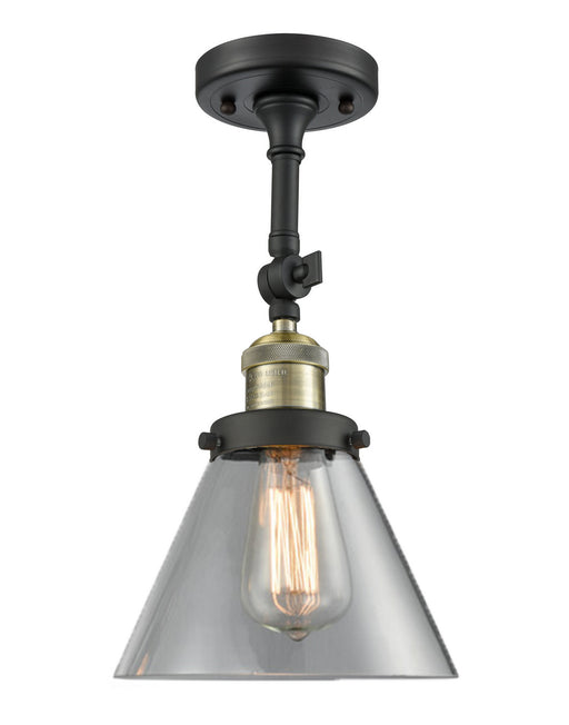 Innovations - 201F-BAB-G42 - One Light Semi-Flush Mount - Franklin Restoration - Black Antique Brass