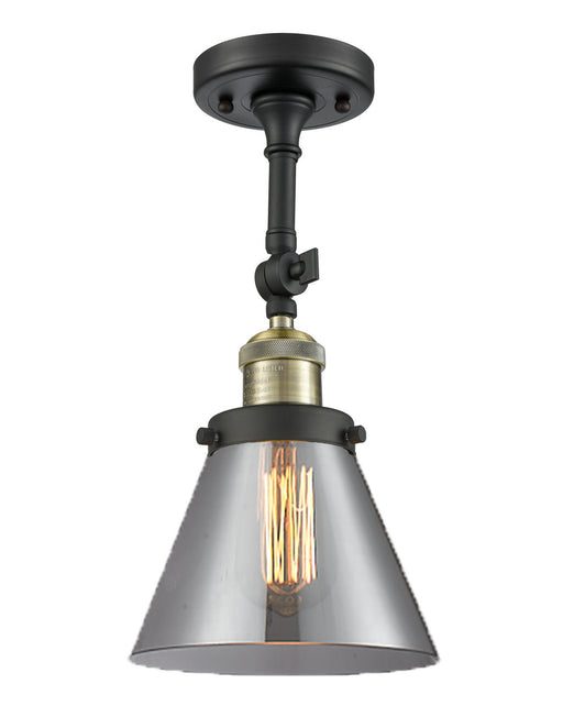 Innovations - 201F-BAB-G43 - One Light Semi-Flush Mount - Franklin Restoration - Black Antique Brass