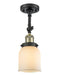 Innovations - 201F-BAB-G51 - One Light Semi-Flush Mount - Franklin Restoration - Black Antique Brass