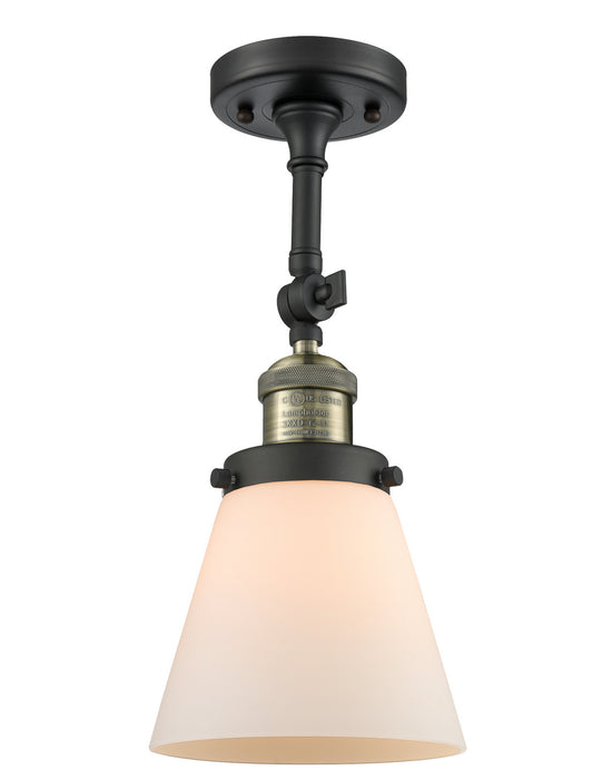 Innovations - 201F-BAB-G61 - One Light Semi-Flush Mount - Franklin Restoration - Black Antique Brass