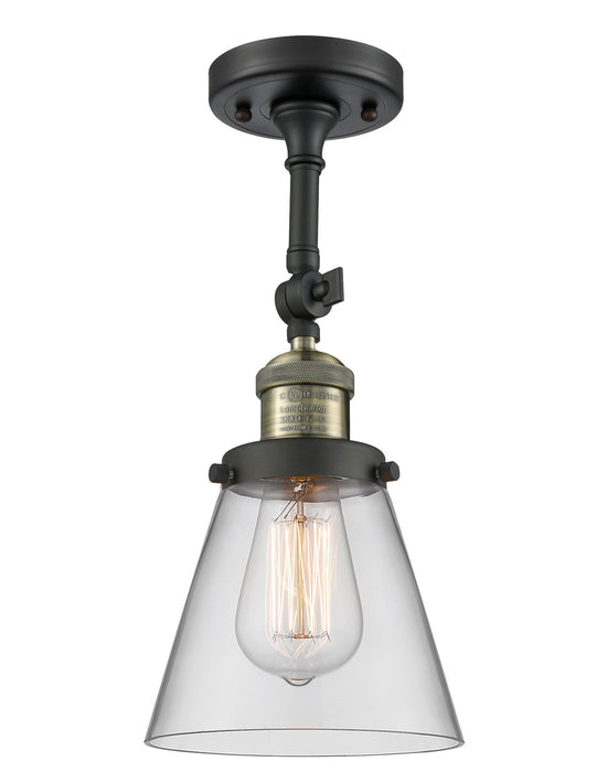 Innovations - 201F-BAB-G62 - One Light Semi-Flush Mount - Franklin Restoration - Black Antique Brass