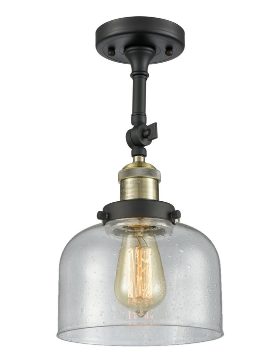 Innovations - 201F-BAB-G74 - One Light Semi-Flush Mount - Franklin Restoration - Black Antique Brass