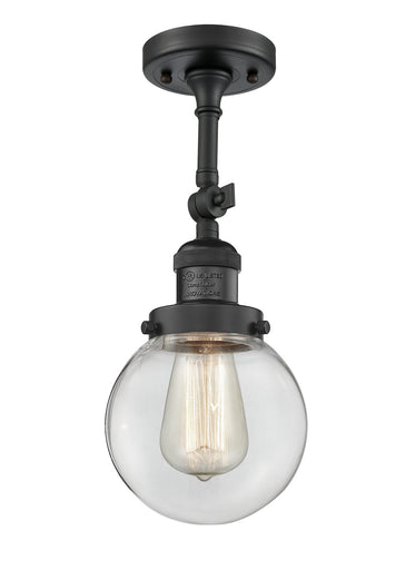 Franklin Restoration One Light Semi-Flush Mount Matte Black