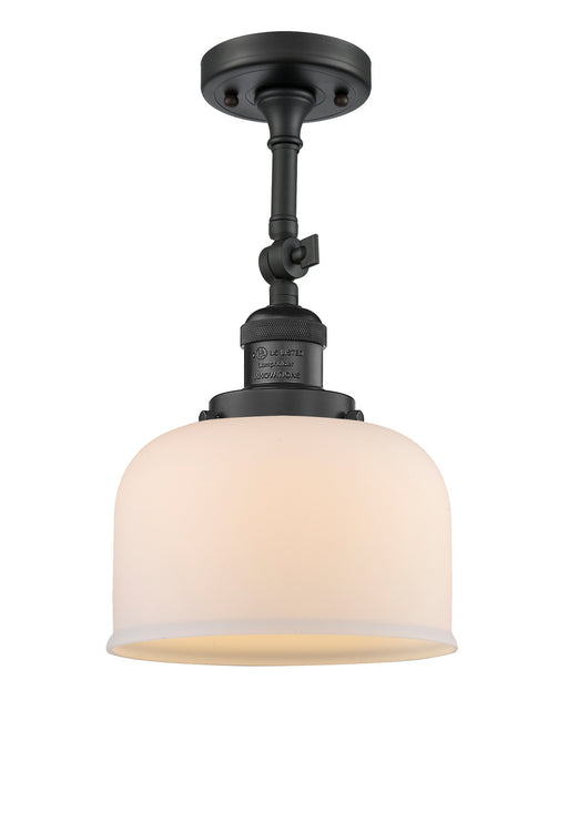 Innovations - 201F-BK-G71 - One Light Semi-Flush Mount - Franklin Restoration - Matte Black