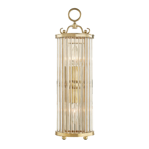 Hudson Valley - MDS200-AGB - Two Light Wall Sconce - Glass No.1 - Aged Brass