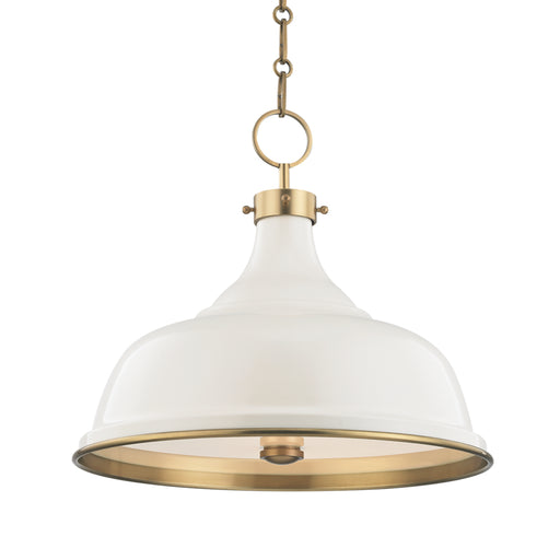 Hudson Valley - MDS300-AGB/OW - Three Light Pendant - Painted No.1 - Aged Brass/Off White