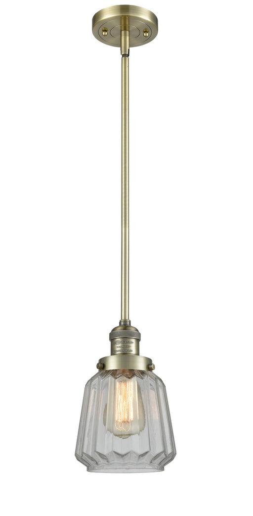 Innovations - 201S-AB-G142 - One Light Mini Pendant - Franklin Restoration - Antique Brass