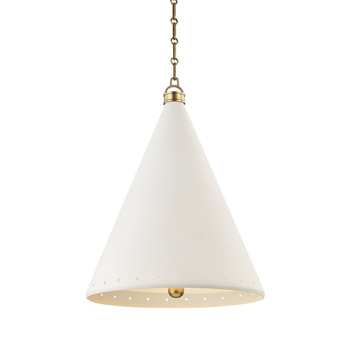 Hudson Valley - MDS402-AGB/WP - Two Light Pendant - Plaster No.1 - Aged Brass/White Plaster