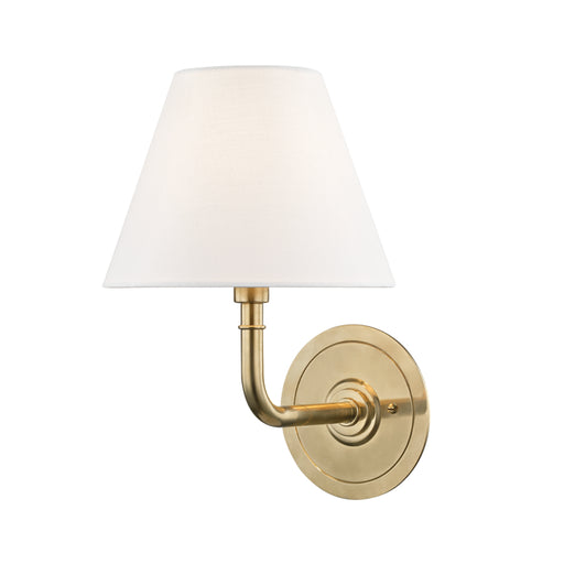 Hudson Valley - MDS600-AGB - One Light Wall Sconce - Signature No.1 - Aged Brass