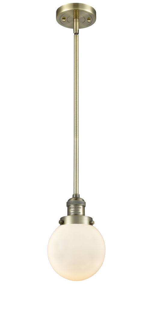Innovations - 201S-AB-G201-6 - One Light Mini Pendant - Franklin Restoration - Antique Brass
