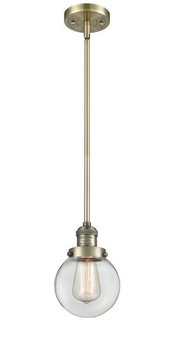 Innovations - 201S-AB-G202-6 - One Light Mini Pendant - Franklin Restoration - Antique Brass