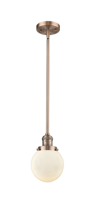 Innovations - 201S-AC-G201-6 - One Light Mini Pendant - Franklin Restoration - Antique Copper