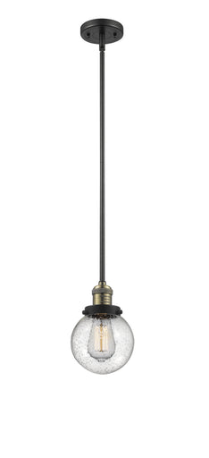 Franklin Restoration One Light Mini Pendant Black Antique Brass
